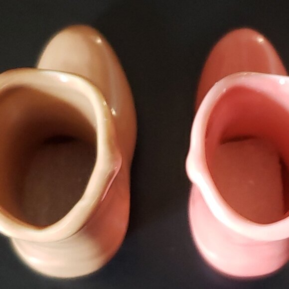 NEW Ceramic Cowboy Boots w Matches Holder Ceramic Box Striker Pink Tan Smokers - Picture 14 of 14